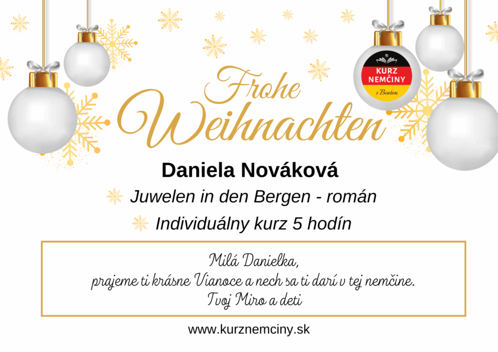 darčekový poukaz kurz nemčiny